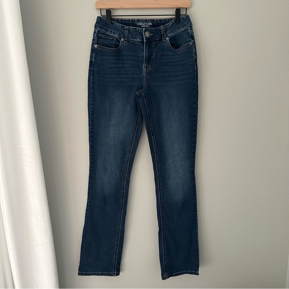 Maurices (4 Long) Mid-Rise Dark Wash Denim